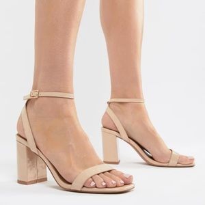 ASOS barely there block heel size 8.5W